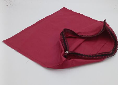 45X45 Cm Dikilmiş Fermuarlı Astar Kırmızı