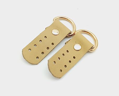 Gerçek Deri Ham Doğal Sapucu (Böce) Light Gold Metalli