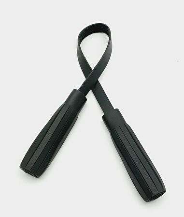 Suni Deri Siyah İkili Düz Püskül