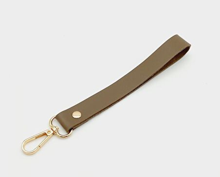 Tek Kat Suni Deri Vizon Renk Elcik Light Gold Metal