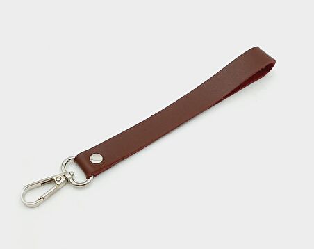 Tek Kat Suni Deri Bordo Renk Elcik Gümüş Metal