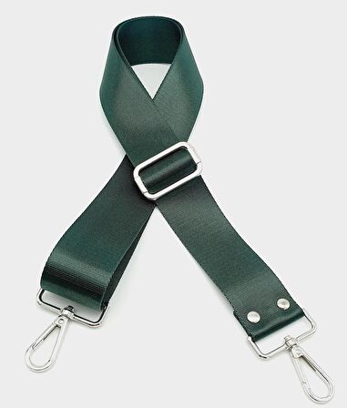 Polyester Kolon 120X4 Cm Ördek Yeşili Gümüş Metalli