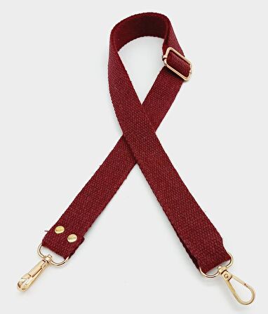 Pamuklu Kolon 120X3 Cm Bordo Light Gold Metalli