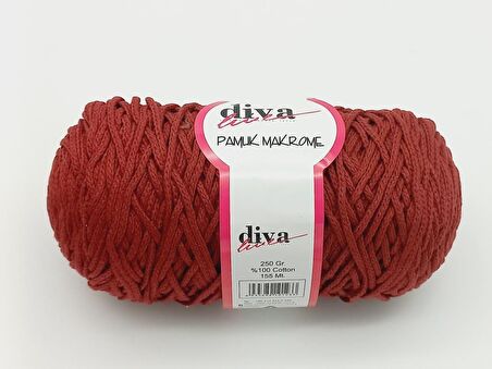Diva Pamuk Makrome Açık Bordo (Kalın)