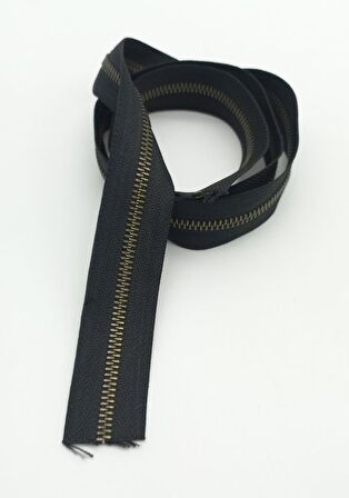 Ortası Antik Fermuar 100 Cm Siyah Renk