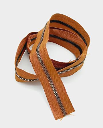 Ortası Gold Fermuar 100 Cm Taba Renk