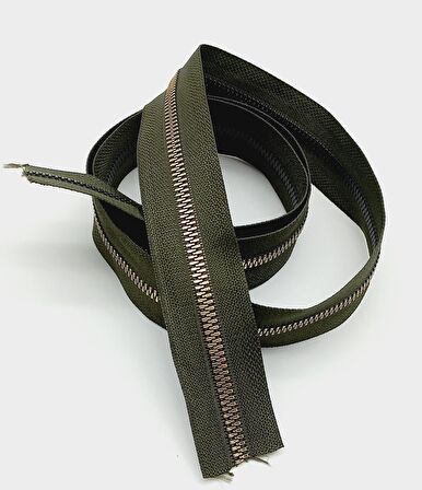 Ortası Gold Fermuar 100 Cm Haki Yeşil Renk