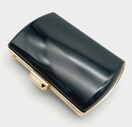 Abiye Çanta Kalıbı Oval Kenar Light Gold Metal