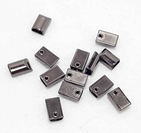 Füme Renk Fermuar Stop, Büzgü Ucu (10 Adet)