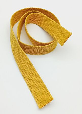 3 Cm Pamuklu Kolon 1 Metre Hardal Renk