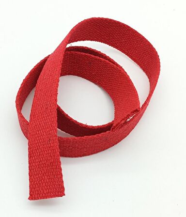 3 Cm Pamuklu Kolon 1 Metre Kırmızı Renk