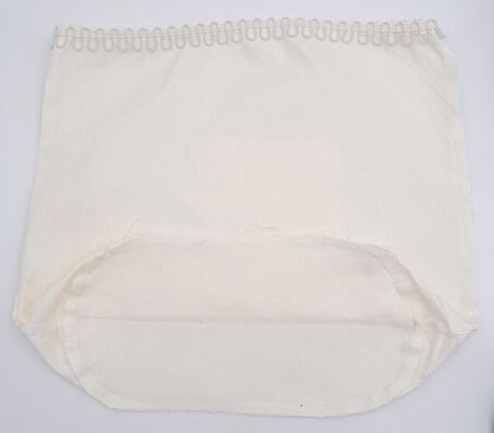 Krem 25X12 Cm Oval Tabanlı Dikilmiş Fermuarsız Astar