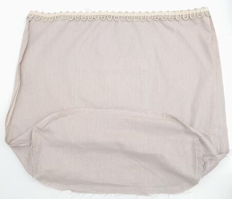 Bej 25X12 Cm Oval Tabanlı Dikilmiş Fermuarsız Astar