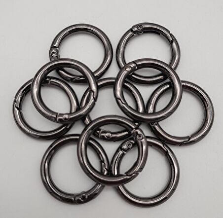 10Lu 2 Cm Füme Renk Yaylı Halka Örgü Çanta İçin