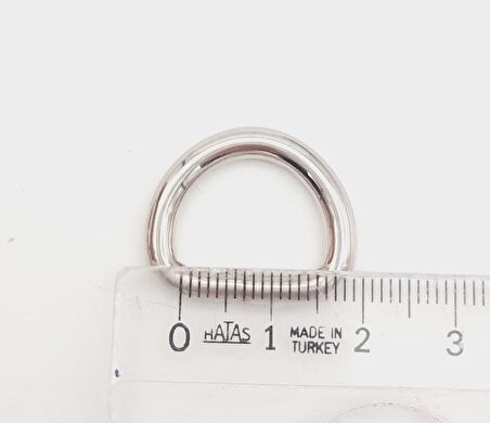D Halka 1.5 Cm Gümüş 1 Adet