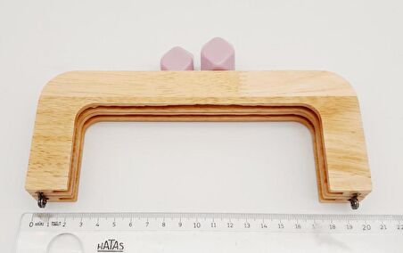 20 Cm Açık Renk Ahşap Burs Siyah Toplu