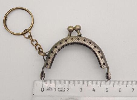 5 Cm Anahtarlıklı Cüzdan Klipsi Antik Metal