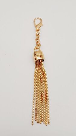 Light Gold Renk Zincir Uç Kancalı Püskül Süs