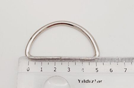 D Halka 5 Cm Gümüş Renk 1 Adet