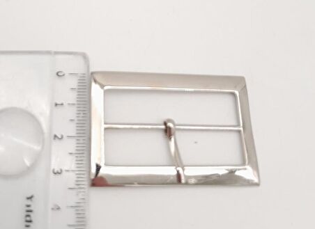 Gümüş Renk 4.5 Cm Dikdörtgen Çanta Tokası