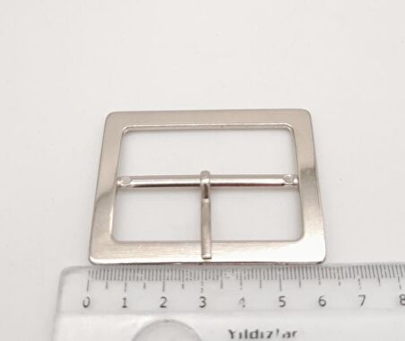 Gümüş Renk 5 Cm Dikdörtgen Çanta Tokası