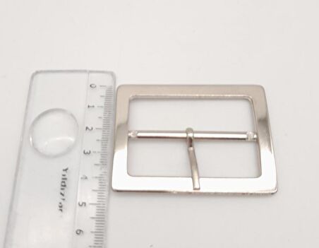 Gümüş Renk 5 Cm Dikdörtgen Çanta Tokası