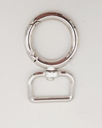 2 Cm Gümüş Köşeli Yaylı Halka 1 Adet