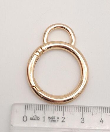 2.5 Cm Light Gold Kulaklı Yaylı Halka 1 Adet