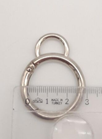 2.5 Cm Gümüş Kulaklı Yaylı Halka 1 Adet