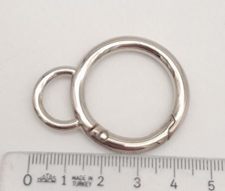 2.5 Cm Gümüş Kulaklı Yaylı Halka 1 Adet