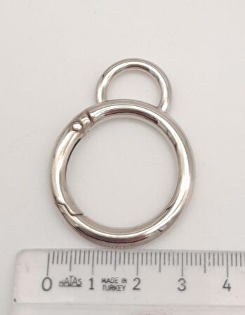 2.5 Cm Gümüş Kulaklı Yaylı Halka 1 Adet