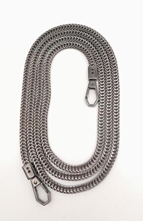 125 cm Füme Renk Kancalı Çanta Zinciri