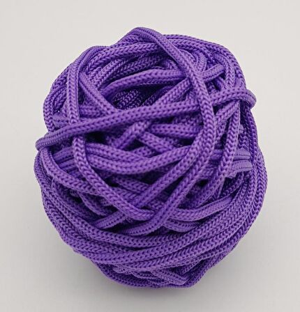 5 mm Lila Renk Polyester Makrome