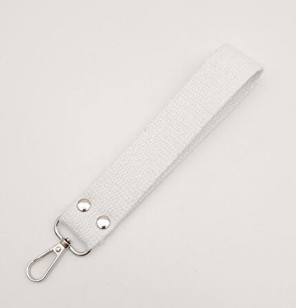 Beyaz Pamuklu Kolon Elcik Gümüş Metalli