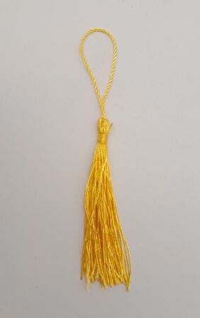 Sarı Renk Floş Püskül 1 Adet