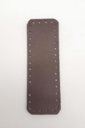 Suni Deri Kahverengi 12X4 cm Dikdörtgen Çanta Tabanı