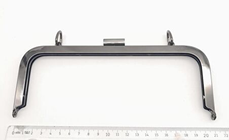 21 Cm Füme Dikdörtgen Çanta Klipsi Çanta Bursu