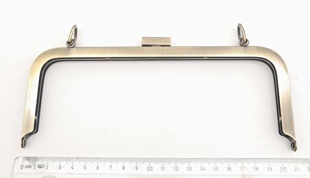 21 Cm Antik Dikdörtgen Çanta Klipsi Çanta Bursu