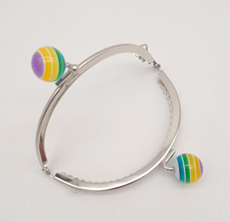 10.5 cm Renkli Şeker Başlıklı Cüzdan Çanta Klipsi Bursu Gümüş Metal