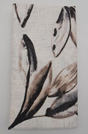 90X50 Cm Duck Astarlık Kumaş Yaprak Desen No:12