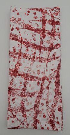 120X50 Cm Bordo Şerit Desen Pamuklu Astarlık Kumaş No:14