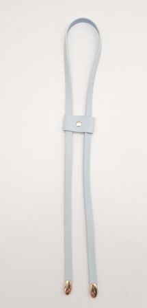 Bebe Mavi Tek Kat Suni Deri Büzgü Light Gold Metalli