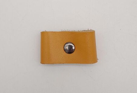 Hardal Renk Gerçek Deri Büzgülük Füme Metalli