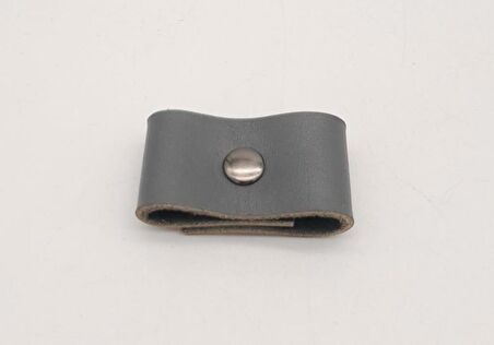 Gri Gerçek Deri Büzgülük Füme Metalli