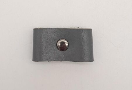 Gri Gerçek Deri Büzgülük Füme Metalli