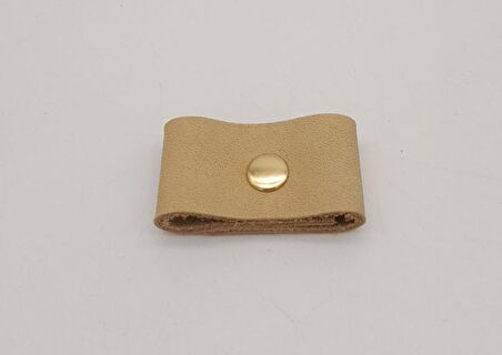 Ham Doğal Renk Gerçek Deri Büzgülük Light Gold Metalli