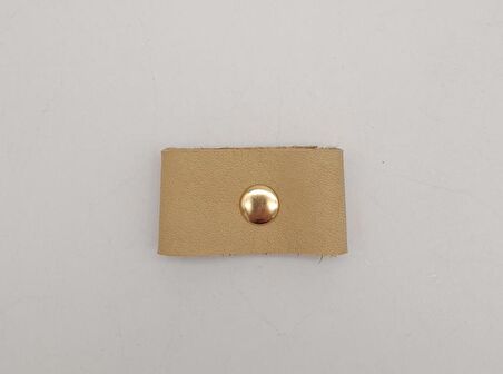 Ham Doğal Renk Gerçek Deri Büzgülük Light Gold Metalli