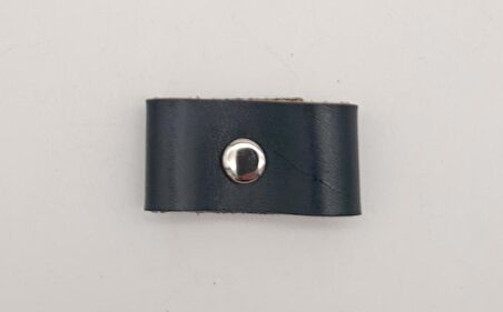 Lacivert Gerçek Deri Büzgülük Gümüş Metalli