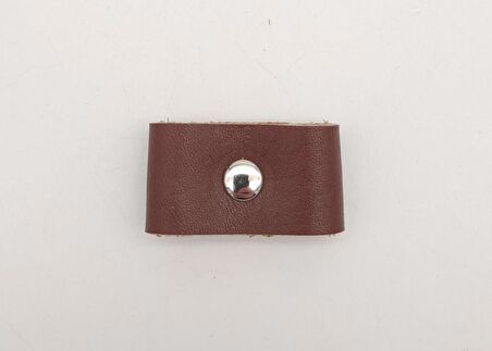 Kızıl Kahve Gerçek Deri Büzgülük Gümüş Metalli