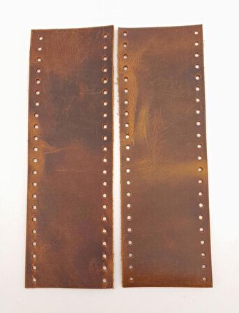 Crazy Oil Hardal Gerçek Deri Tutma Sapı 18X6 Cm Simit Sap